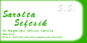 sarolta sefcsik business card